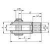 Kipp Clevis Joints, DIN 71752, M5, Right-Hand Internal Thread, G=10 mm, Steel, (10/Pkg), K0733.0510