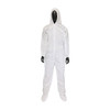 Posi-Wear M3 Coverall w/Hood & Boot/White/Large (25/Case) C3809/L