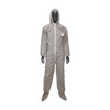 Posi-Wear M3 Coverall w/Hood, Boots, Elastic Wrists & Ankles/Grey/X-Large (25/Case) C3909/XL