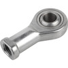 Kipp Rod End, DIN ISO 12240-4, w/Plain Bearing and Internal Right-Hand Thread, M16, D=16 mm, Stainless Steel, (Qty. 1), K0721.16