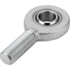 Kipp Rod End, DIN ISO 12240-4, Narrow, w/Plain Bearing and External Right-Hand Thread, M12X28, D=12 mm, Steel, (Qty. 1), K0722.12