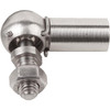 Kipp Angle Ball Joint w/Retaining Clip, DIN 71802, D1=8 mm, Style CS, Right Hand Thread, Steel, (10/Pkg), K0734.080351