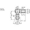 Kipp Angle Ball Joint w/Retaining Clip, DIN 71802, D1=13 mm, Style CS, Right Hand Thread, Stainless Steel, (Qty. 1), K0734.13082