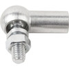 Kipp Angle Ball Joint w/o Retaining Clip, DIN 71802, D1=10 mm, Style C, Right Hand Thread, Steel, (10/Pkg), K0734.1006