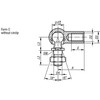 Kipp Angle Ball Joint w/o Retaining Clip, DIN 71802, D1=19 mm, Style C, Right Hand Thread, Steel, (Qty. 1), K0734.19146