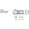 Kipp Ball Seat for Angle Joint, DIN 71805, M10, D1=16 mm, Style B, w/ Snap, Internal Thread, Steel, (10/Pkg),K0712.16101