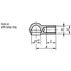 Kipp Ball Seat for Angle Joint, DIN 71805, M5, D1=8 mm, Style A, w/ Snap, Internal Thread, Steel, (10/Pkg),K0712.0805