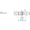 Kipp Ball Studs for Ball Joint, DIN 71803, M8, D1=13 mm, Style C, w/External Thread, Steel, (10/Pkg),K0713.1308