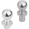 Kipp Ball Studs for Ball Joint, DIN 71803, M8, Style B, w/Rivet Stud, Long, Steel, (10/Pkg), K0713.0875