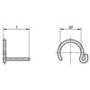 Kipp Circlips for Ball Seats for Spherical, DIN 71805, D1=8 mm, Steel, (10/Pkg), K0714.08