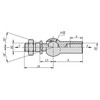 Kipp Axial Joint, Similar to DIN 71802, Right Hand Internal Thread, M6, Steel, (Qty. 1), K0715.10