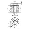 Kipp Levelling Sets, Spherical Washer w/Locknut, D1=M60X2 mm, D2=79 mm, D=33 mm,  Stainless Steel, (Qty. 1), K115.12301