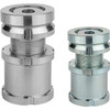 Kipp Levelling Sets, Spherical Washer w/Locknut, D1=M20X1 mm, D2=32 mm, D=6.6 mm,  Carbon Steel, (Qty. 1), K0119.1406