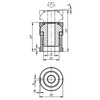 Copy of ical Washer w/Locknut, D1=M40X1.5 mm, D2=58 mm, D=22 mm,  Stainless Steel, (1/Pkg), K0119.23201