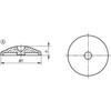 Kipp Swivel Feet Plates, Anti-Slip, Style B, D=M45, Thermoplastic Black, (10/Pkg), K0415.2045