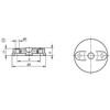 Kipp Swivel Feet Plates, Anti-Slip, Style D, D=M80, Thermoplastic, Black, (10/Pkg), K0415.4080