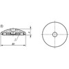 Kipp Swivel Feet Plates, Style A, D=80, Zinc, (Qty. 1), K0416.10801