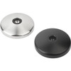 Kipp Swivel Feet Plates, Anti-Slip, Style B, D=M40, Zinc, Black, (Qty. 1), K0416.20401