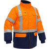 Bisley ANSI Type R Class 3/CSA Z96 Class 2 X-Back Extreme Cold Jacket with Navy Bottom, Hi-Vis Orange, Medium #343M6450X-ORNV/M