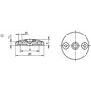 Kipp Swivel Feet Plates, Style C, D=120, Zinc, (Qty. 1), K0416.31201