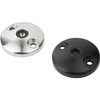 Kipp Swivel Feet Plates, Anti-Slip, Style D, D=M100, Zinc, Black, (Qty. 1), K0416.41001