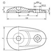 Kipp Swivel Feet Plates, Extended, Style C, D=80, Thermoplastic, (Qty. 1), K0654.30803