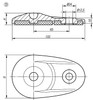 Kipp Swivel Feet Plates, Extended, Style D, D=80, Thermoplastic, (Qty. 1), K0654.40803