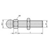 Kipp Threaded Spindle for Swivel Feet, D=M14x125, Stainless Steel, (Qty. 1), K0421.141252