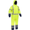 Bisley ANSI Type R Class 3 Extreme Cold Coverall with X-Back, Hi-Vis Yellow/Green, Large #344M6453X-YLNV/L