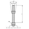 Kipp Threaded Spindle for Leveling Feet, D=M16x100, Stainless Steel, (Qty:1), K0669.161002