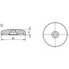 Kipp Leveling Feet Plates, Style A, D=M100, Thermoplastic, (Qty:10), K0423.1100