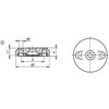 Kipp Leveling Feet Plates, Style F, D=M100, Thermoplastic, Black, (Qty:1), K0423.6100