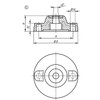 Kipp Leveling Feet Plates, Heavy Duty, Style C, D=M125, Thermoplastic, Black, (Qty:1), K0424.31251