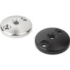 Kipp Leveling Feet Plates, Style C, D=M80, Zinc, (Qty:1), K0425.30801