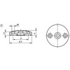 Kipp Leveling Feet Plates, Style C, D=M100, Zinc, (Qty:1), K0425.31001