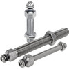 Kipp Leveling Feet Thread Spindles, D1=M12x100, Stainless Steel, (Qty:1), K0427.121002