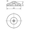 Kipp Leveling Feet Plates ECO, Style A, D=M30, Stainless Steel (Qty:1), K0428.10302