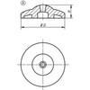 Kipp Leveling Feet Plates ECO, Style A, D=M30, Stainless Steel (Qty:1), K0428.10302