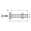 Kipp Threaded Spindle for Leveling Feet, ECO, D1=M08x40, L1=M44.5, Steel, (Qty:10), K0429.080401