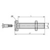  Kipp Threaded Spindle for Leveling Feet, ECO, D1=M8x40, L1=M44.5, Stainless Steel, (Qty:10), K0429.080402