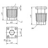 Kipp Leveling Feet, D=30 mm, H1= 30-50 mm, Thermoplastic, (Qty:1), K0433.3004