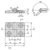 Kipp Hinge, Plastic, Lift-Off, Left, 68x48mm,  Thermoplastic, Stainless Steel, (Qty:10), K0434.1402318