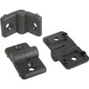 Kipp Hinge, Plastic, Lift Off, Left w/Guide Tabs, 60x32 mm, Thermoplastic Black, Stainless Steel (Qty:1), K0438.1322020