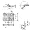 Kipp Hinge, Lift-Off, Left, 59x48 mm, Die Cast Aluminum, (Qty:1), K0579.1301818