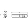 Kipp Hinge, Weldable, Style A, 20x100 mm, D=16 mm, Steel, (Qty:10), K0984.016100012