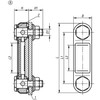 Kipp Oil Level Gauge, Style A, w/o Thermometer, 107x31X24.5 mm, L1=76 mm, D=M10, Thermoplastic, (Qty:1), K0444.107610