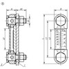 Kipp Oil Level Gauge, Style B, w/Thermometer, 151x27X19 mm, L1=127 mm, D=M12, Thermoplastic, (Qty:1), K0443.2127