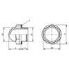 Kipp Oil Level Sight Glass, Domed, w/o Reflector, D1=G3/4, D=35 mm, Thermoplastic, (Qty:10), K0447.35034