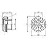 Kipp Oil Level Sight Glasses, w/Reflector, D1=G1/4, D=20 mm, Aluminum, (Qty:10), K0448.20014