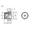 Kipp Press In Plug, w/Vent, Form B, D=30, D1=18 mm, Thermoplastic Black, (Qty:10), K0451.23018